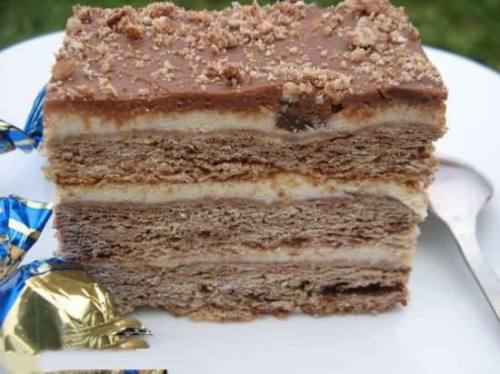 Торт шоколадный песочный с творожным кремом. Ингредиенты Для теста Масло сливочное 100 гр. мука ...