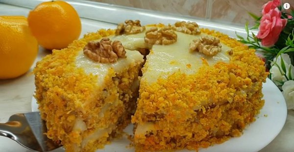 Домашний и вкусный торт без яиц и молочных продуктов. Ингредиенты: Коржи: мука – 250-300 г., соль – ...