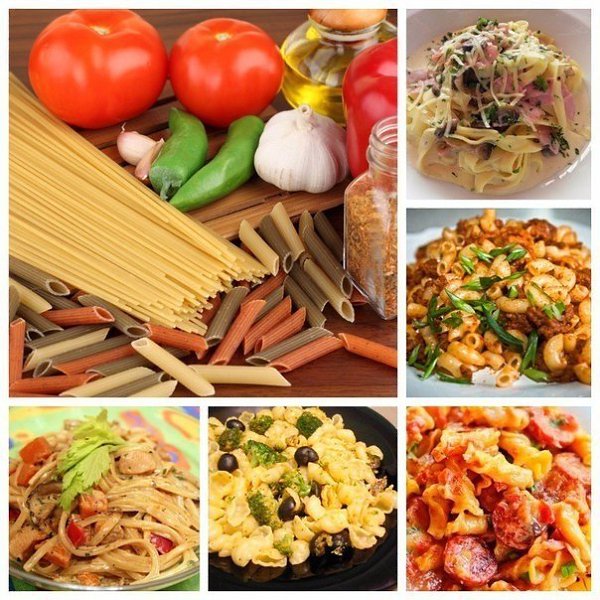 Топ–5 вкусных рецептов макарон.1. Феттучини с ветчиной и грибами в сливочном соусеИнгредиенты:Паста ...