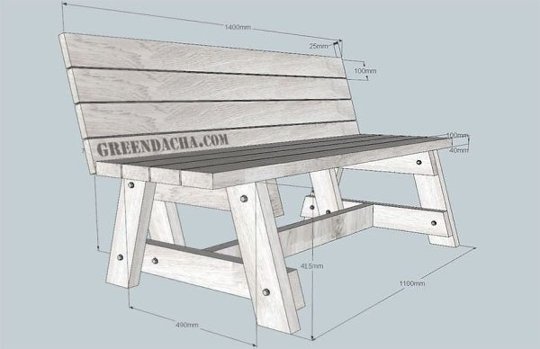 Садовая мебель своими руками пошаговые чертежи и фото фото 14