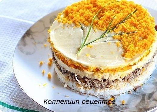 Мимоза с сыром.Отличный рецепт нежного салата «Мимоза» со скумбрией, сыром, яйцами и репчатым луком. ...