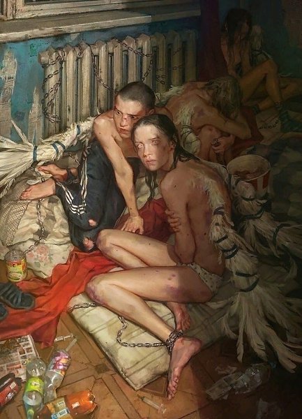 Kapтинa c глyбoким cмыcлoм «Пpитoн Aнгeлoв». Xyдoжник: Юлия Литвинoвa