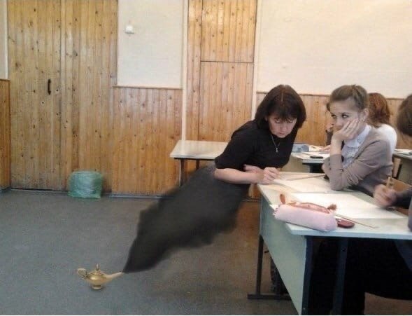 Она ведь просто удобно встала проверить тетрадку - 3