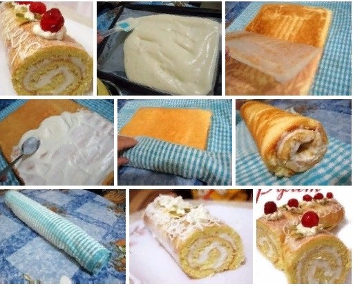 Рулет по ГОСТу.Этот рулет стал моим любимым рецептом! По ГОСТу только тесто сделала. Корж получается ...
