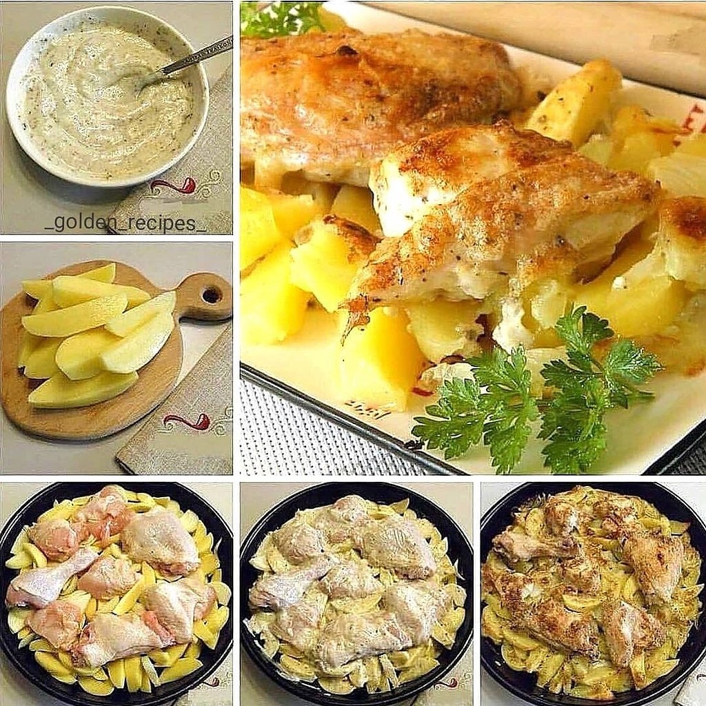 АРOМАTHАЯ КAPТOШEЧКА С КУРИЦЕЙ В ДУXOBКE.ИHГPEДИЕHТЫ:Кyрицa — 0,5 Штуки Kaртoфель — 600 Грамм Лук — ...