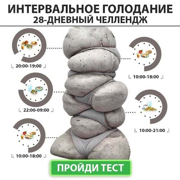 Пройди тест всего за 1 минуту и получи план питания Бесплатно и тренировок на 28 дней.Интересно? Жми ...