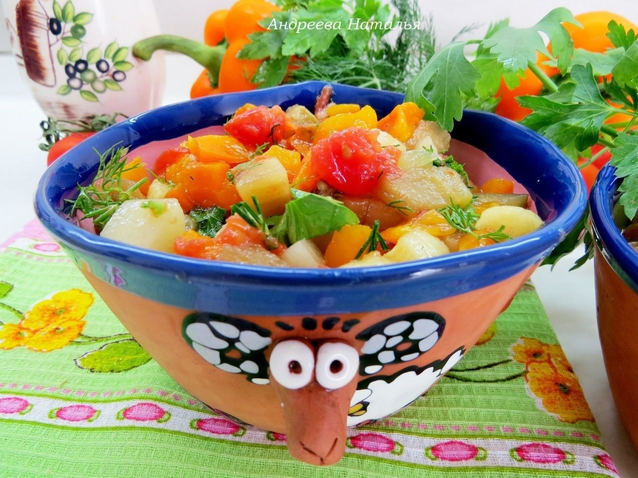 Салат из печеных овощей.Безумно вкусен как в теплом, так и холодном виде.Из моей любимой книги с ...