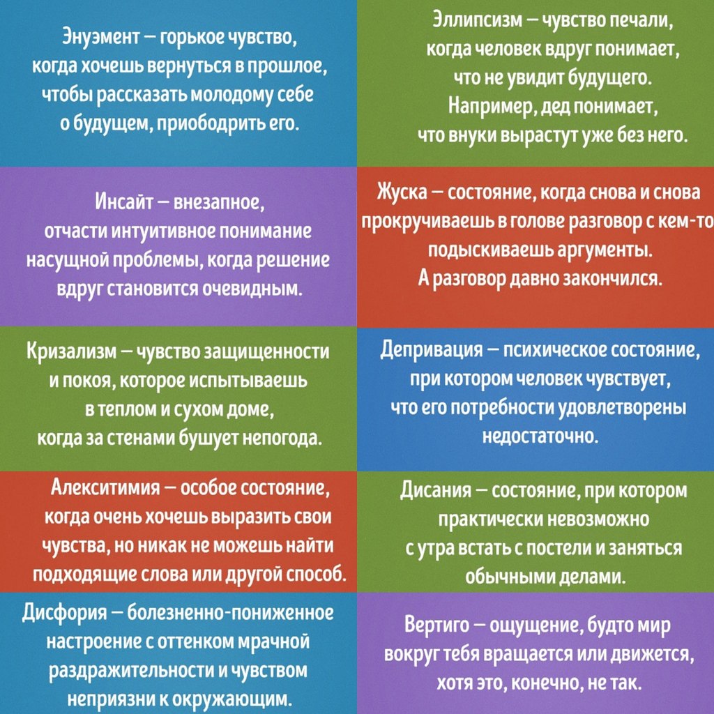 Названия эмоций. Что такое эмоции – знает большинство людей, ... | ЭГО |  Психология, саморазвитие | Фотострана | Пост №2389818285