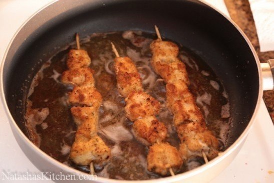 Панированные шашлычки из курицы.Ингредиенты:бамбуковые шампуры 10 шт.курица (грудка или бедрышки без ... - 9