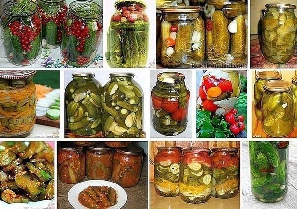 15 СУПЕР РЕЦЕПТОВ ОГУРЦОВ . Сохрани, чтобы не потерять! 1. Консервированные огурцы с красной ...