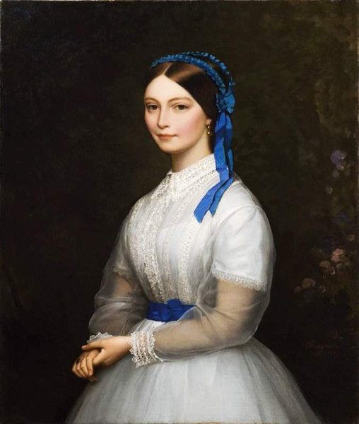 "Портрет мадемуазель Матильды де Недоншель" 1869. Алексис-Жозеф Периньон. Частная ...