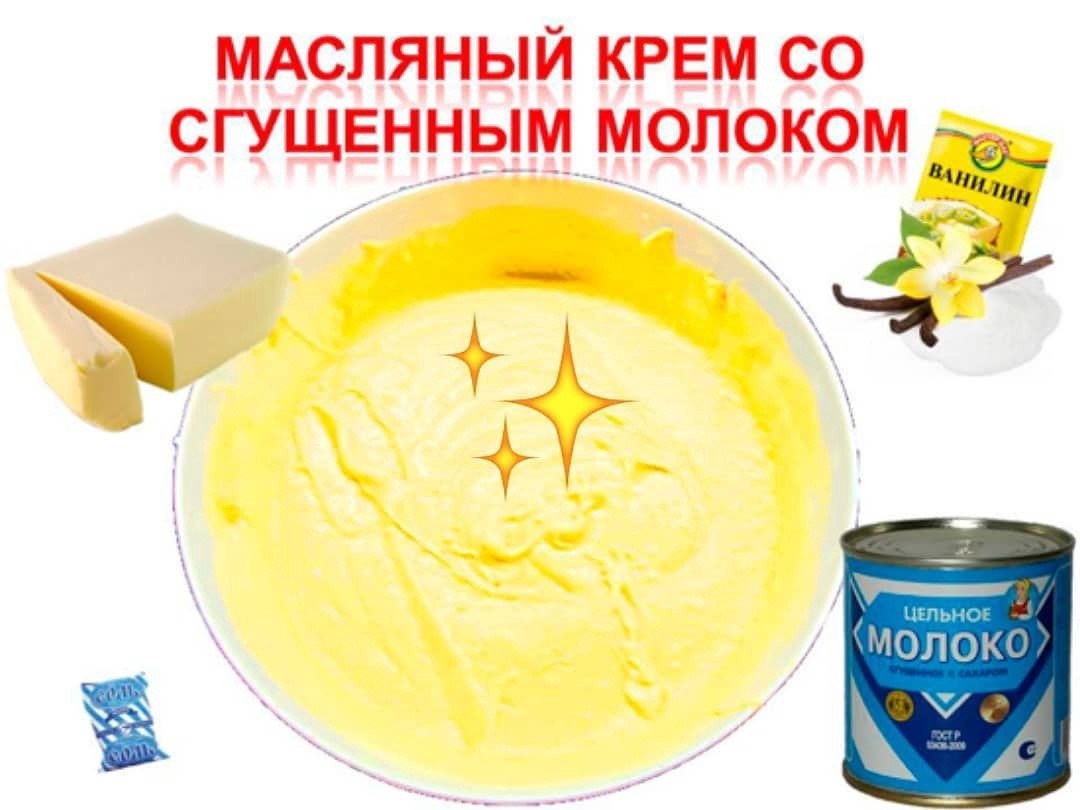 МАСЛЯНЫЙ КРЕМ СО СГУЩЕННЫМ МОЛОКОМ. Ни для кого не является секретом, что вкус десерта напрямую ...