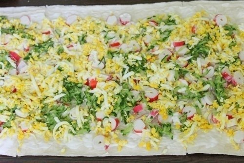 Рулет из лаваша с крабовыми палочками - праздник на каждый день! Ломая голову над тем, какую же ... - 8