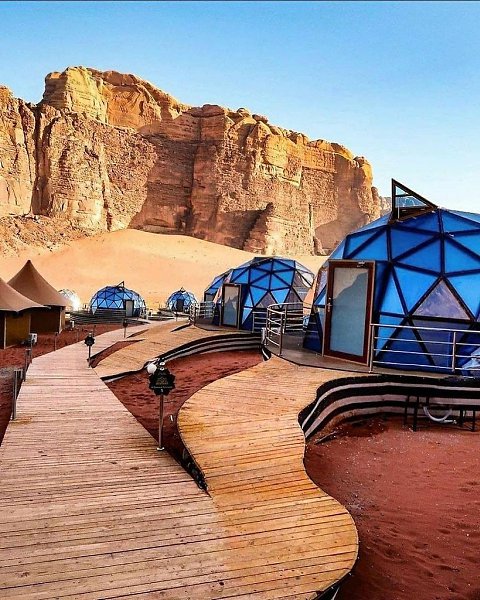Иордания , Отель Memories Aicha Luxury Camp. Комплекс Memories Aicha Luxury Camp с видом на горы, ... - 5