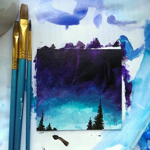 Рисуем ночной пейзаж - 4