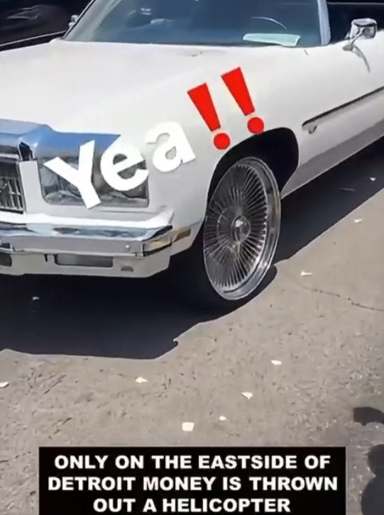 Сделал напоследок доброе дело: в Детройте с вертолёта сбросили деньги на улицу.Это была последняя ...