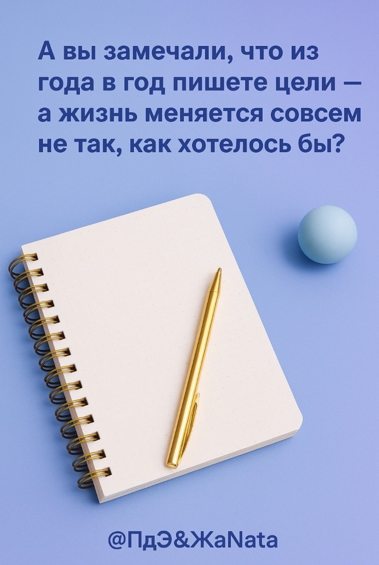 А вы замечали, что из года в год пишете цели — а жизнь меняется совсем не так, как хотелось бы? ...