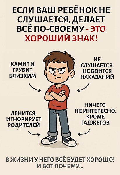 Ребенок чувствует слабину, поэтому не слушается и вертит мамой как хочет... Это хороший знак, если ...