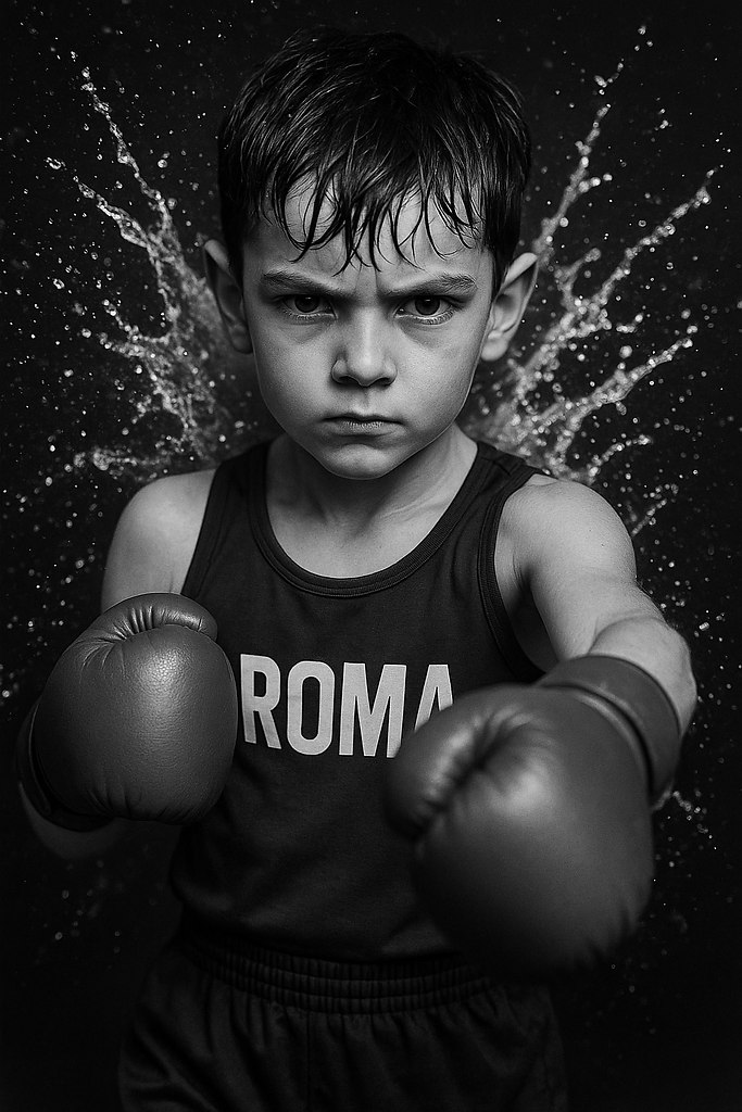 Портрет твоего сына в образе настоящего боксера, а не малыша. С тебя его фото, художники рисуют ... - 4