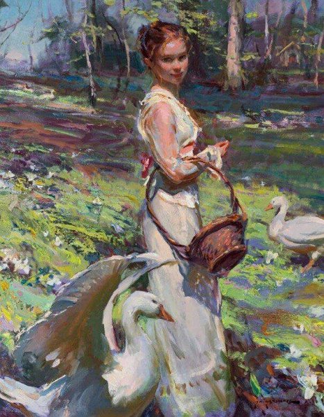 Очаровательные женские образы и пейзажи на полотнах Daniel F. Gerhartz - 6