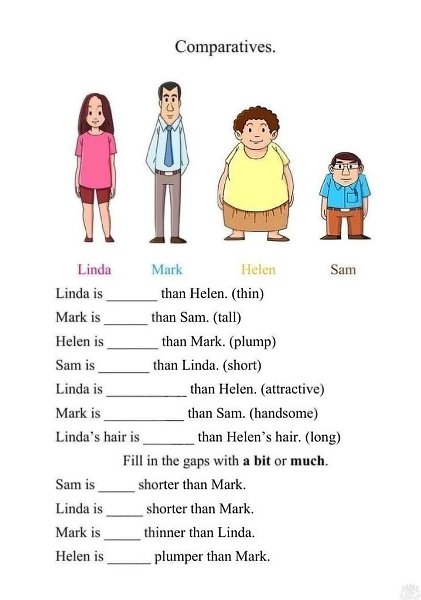 Comparative and superlative adjectives worksheets - 4
