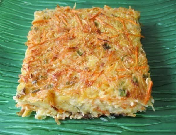 Овощной кугель.2 картофелины2 морковки2 маленьких цукини1 луковица4 зубчика чеснока3 яйца4 ст.л. ...