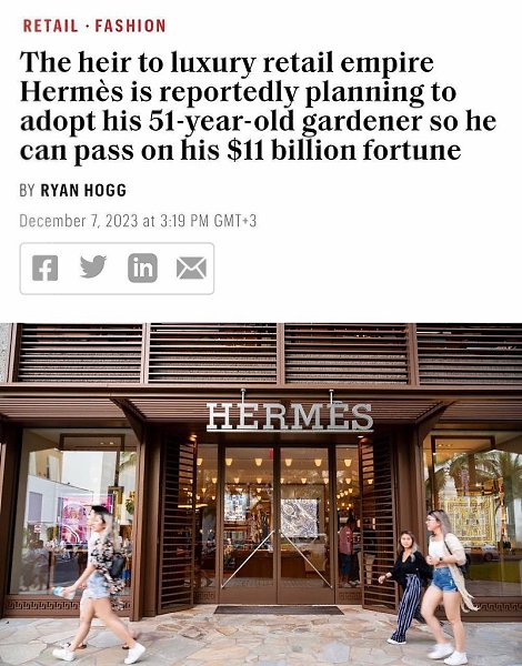 80-летний миллиардер и наследник империи Hermes хочет усыновить своего 51-летнего садовника и ...