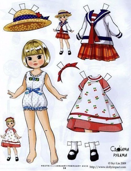 Куколки из бумаги. Вырезаем и играем вместе с детьми)