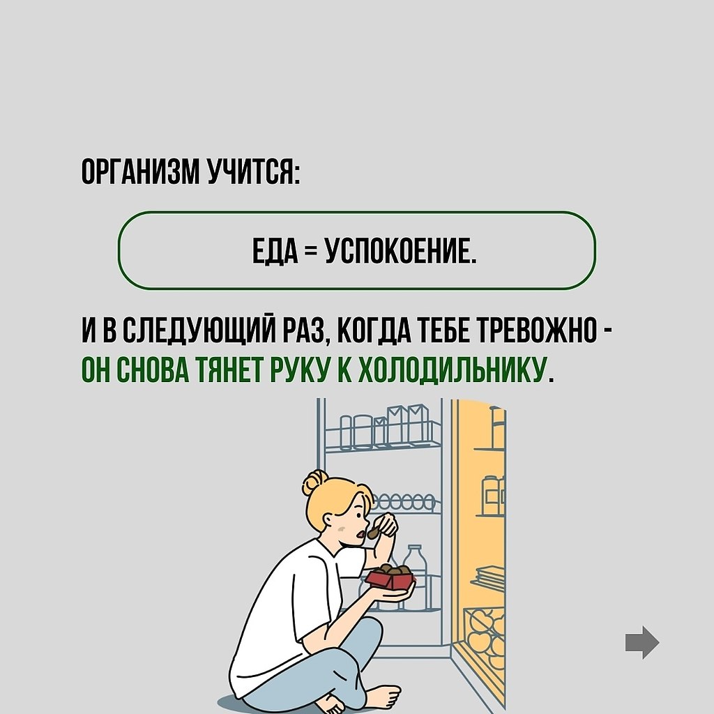 Ты не голодна, ты ТРЕВОЖНА, но не замечаешь этого. А тело продолжает искать, как тебя спасти — хоть ... - 4